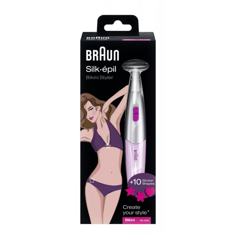 Braun Silk-épil Bikini Styler FG 1100 2 Aufsätze Weiß