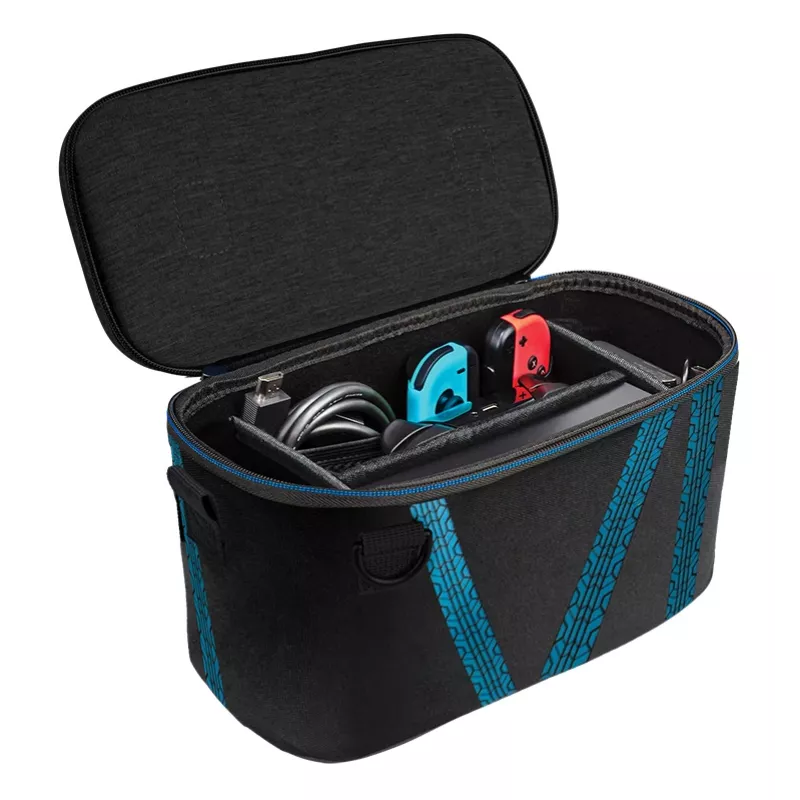 Hardshell-Tasche PDP Nintendo Switch Kart Drift Overnight Case GLOW Schwarz Blau