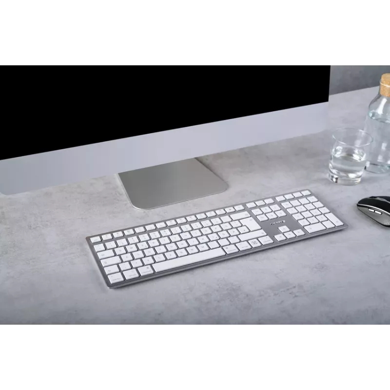 CHERRY KW 9100 schlank FOR MAC Tastatur Universal USB + Bluetooth QWERTY Englisch Silber
