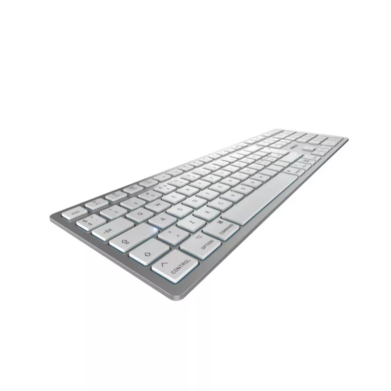 CHERRY KW 9100 schlank FOR MAC Tastatur Universal USB + Bluetooth QWERTY Englisch Silber