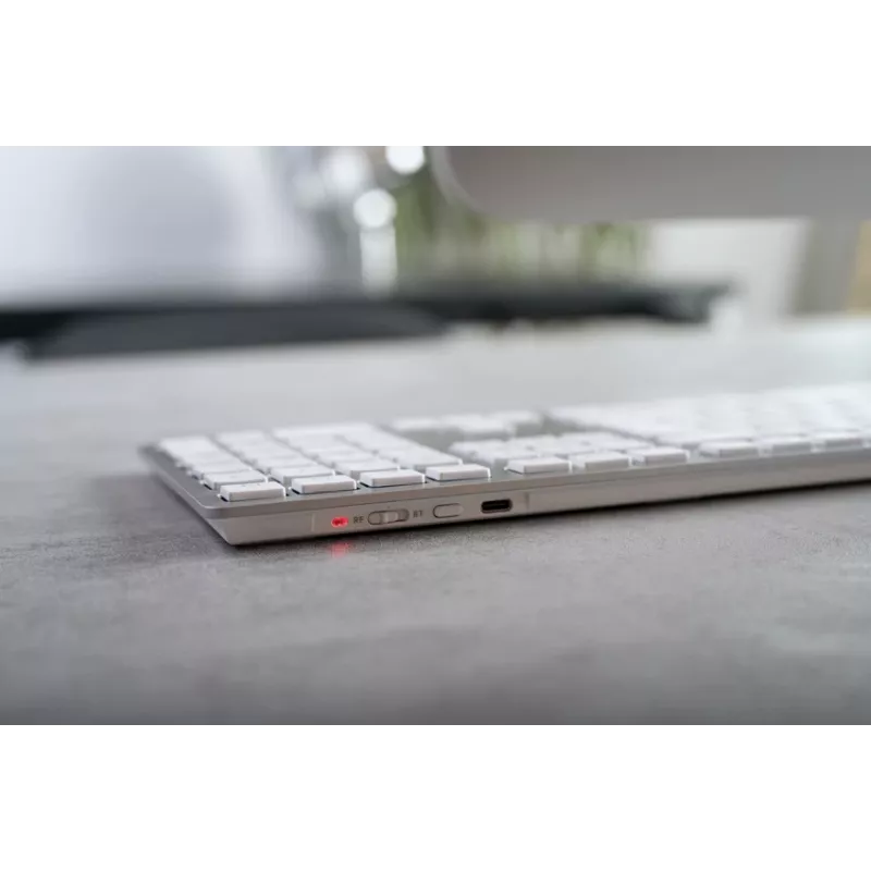 CHERRY KW 9100 schlank FOR MAC Tastatur Universal USB + Bluetooth QWERTY Englisch Silber