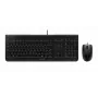 Kabelgebundene Cherry CHERRY DC 2000 Full-Size-USB-Tastatur mit QWERTZ-Layout, 109 Tasten, 1,8 m Kabel, schwarz — inklusive Maus