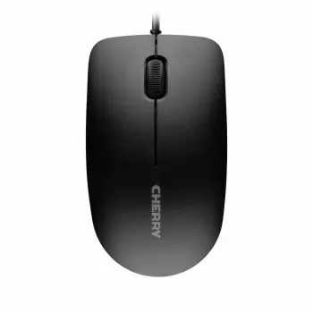 Kabelgebundene Cherry CHERRY DC 2000 Full-Size-USB-Tastatur mit QWERTZ-Layout, 109 Tasten, 1,8 m Kabel, schwarz — inklusive Maus