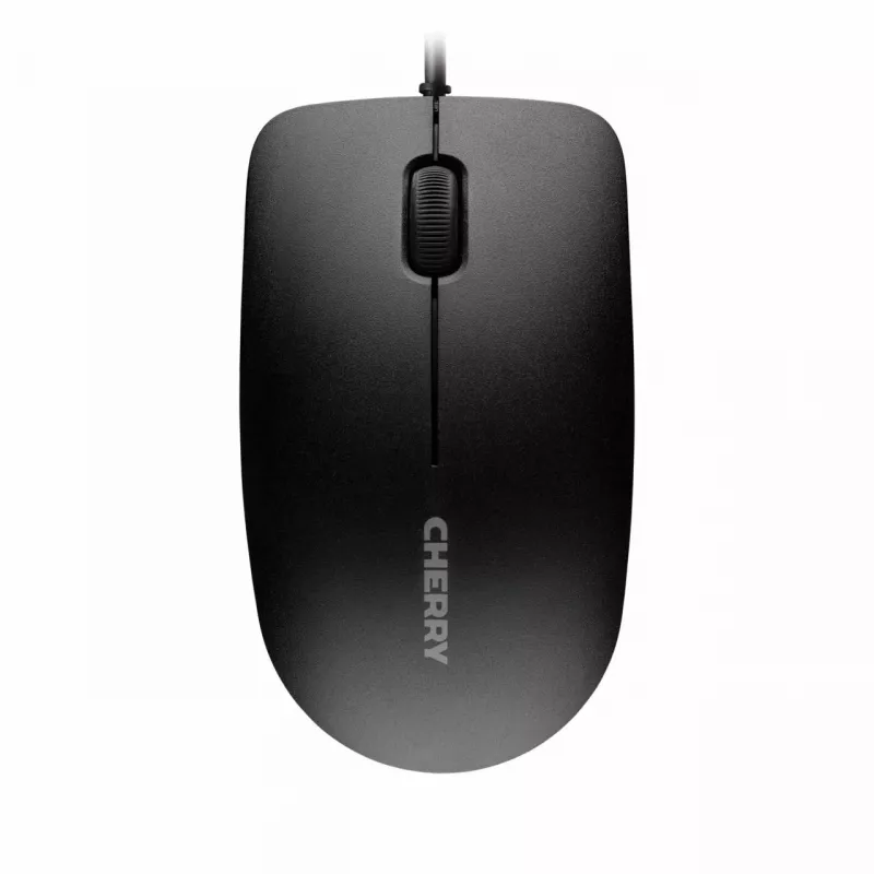 Kabelgebundene Cherry CHERRY DC 2000 Full-Size-USB-Tastatur mit QWERTZ-Layout, 109 Tasten, 1,8 m Kabel, schwarz — inklusive Maus