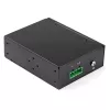 StarTech.com Industrieller Glasfaser-zu-Ethernet-Medienkonverter – 10/100/1000 Mbit/s SFP auf RJ45/Cat6 – Singlemode/Multimode optische Faser zu Kupfer Gigabit-Netzwerk – 12-56V DC – IP-30/ -40 bis +75°C