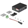 StarTech.com Industrieller Glasfaser-zu-Ethernet-Medienkonverter – 10/100/1000 Mbit/s SFP auf RJ45/Cat6 – Singlemode/Multimode optische Faser zu Kupfer Gigabit-Netzwerk – 12-56V DC – IP-30/ -40 bis +75°C