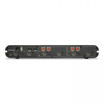 KVM-Switch Belkin Universal 2nd Gen – sicherer 2-Port-KVM, HDMI/DisplayPort, 4K@60Hz, USB-Tastatur/Maus, schwarz, Rack-Montage