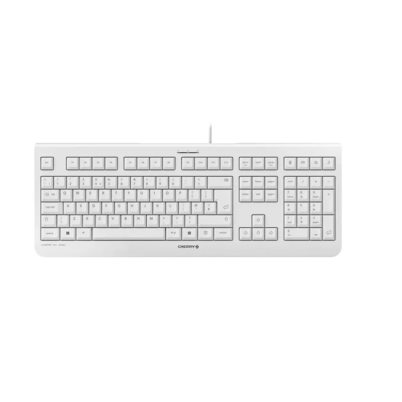 CHERRY KC 1000 Kabelgebundene Tastatur, Hellgrau, USB (QWERTY – UK)