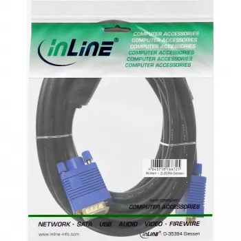 InLine S-VGA Kabel Premium 15HD Stecker/Stecker schwarz 2m