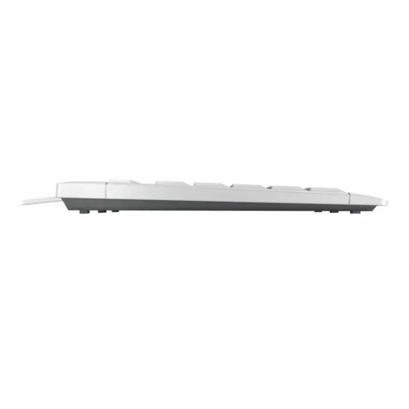 Cherry kabelgebundene Full-Size-Tastatur Stream — QWERTZ-Layout, Scherenschalter, USB, 1,8 m Kabel, hellgrau