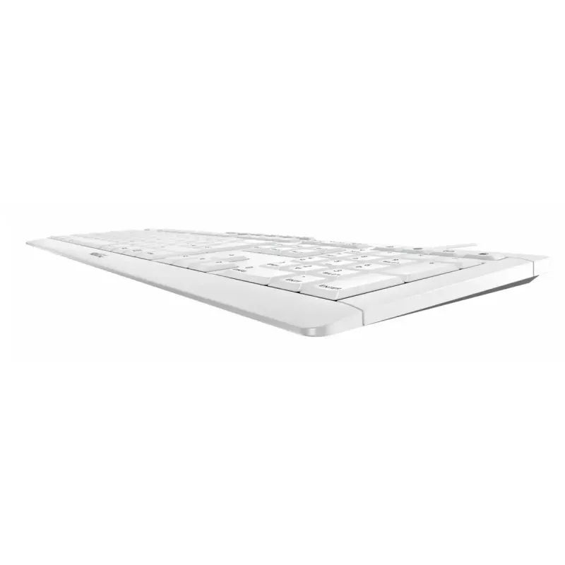 Cherry kabelgebundene Full-Size-Tastatur Stream — QWERTZ-Layout, Scherenschalter, USB, 1,8 m Kabel, hellgrau