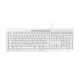 Cherry kabelgebundene Full-Size-Tastatur Stream — QWERTZ-Layout, Scherenschalter, USB, 1,8 m Kabel, hellgrau