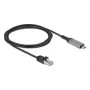 USB-Type-C-auf-RJ45-Gigabit-Ethernet-Kabel DELOCK 2 m Cat6 Anthrazit/Schwarz