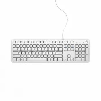 DELL Kabelgebundene Tastatur - KB216 - Deutsch (QWERTZ) - Weiß, Full-Size (100%), Kabelgebunden, USB, QWERTZ, Weiß