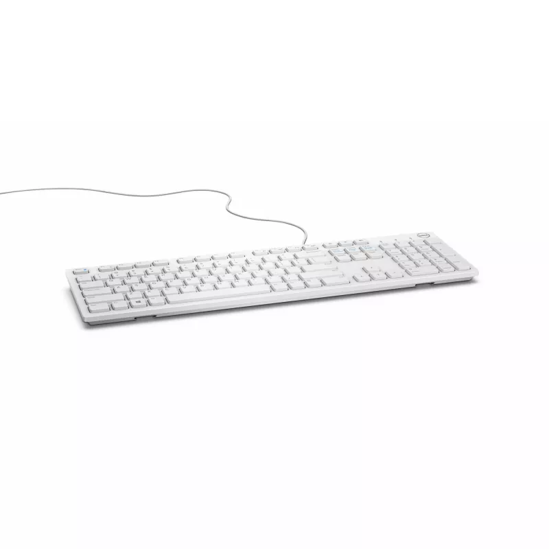 DELL Kabelgebundene Tastatur - KB216 - Deutsch (QWERTZ) - Weiß, Full-Size (100%), Kabelgebunden, USB, QWERTZ, Weiß