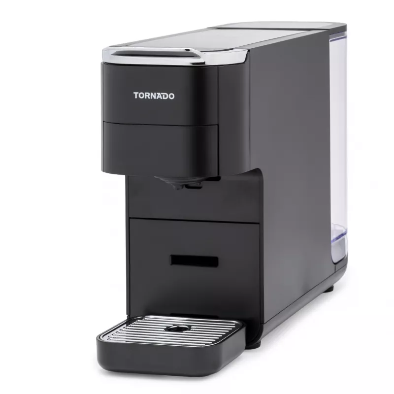 TORNADO TCM7042-GS | 5-in-1 Multi-Kapsel-Kaffeemaschine, Kapselkaffeemaschine, 1,5 L, Kaffeekapsel, Kaffeepulver, 1350 W, Schwarz