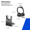 HP Poly Voyager Focus 2-M USB-C-C Headset USB-C/A Adapter Ladestation