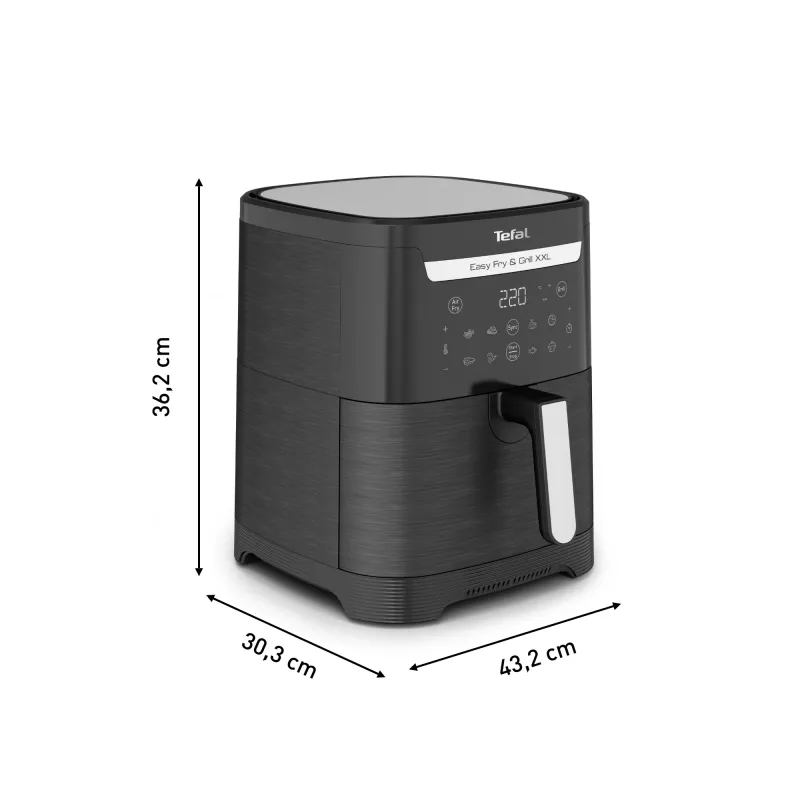 Heißluftfritteuse Tefal Easy Fry & Grill EY8018 6,5 L 1,5 kg 1830 W Touch-LCD schwarz Standgerät