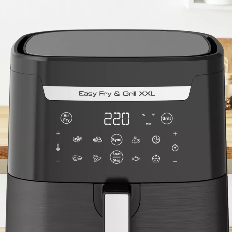 Heißluftfritteuse Tefal Easy Fry & Grill EY8018 6,5 L 1,5 kg 1830 W Touch-LCD schwarz Standgerät