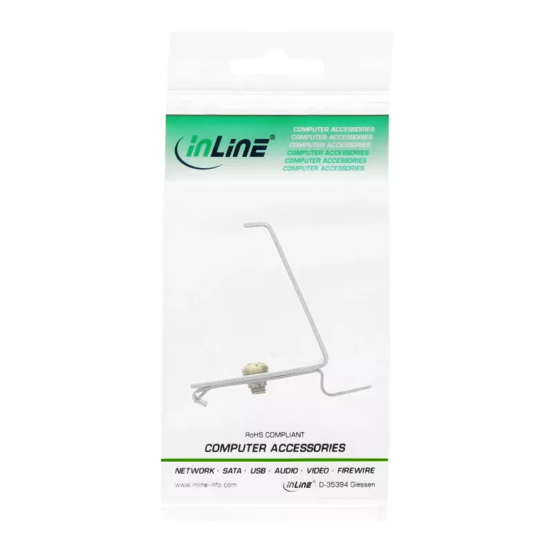 InLine Keystone-Montagerahmen für Hutschiene, 1-Port, Metall