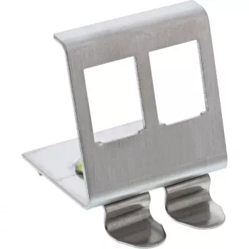 InLine Keystone-Halterung für DIN-Schiene, 2-Port, Metall