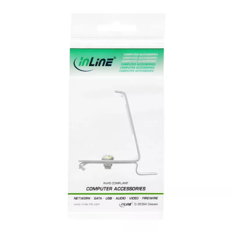InLine Keystone-Halterung für DIN-Schiene, 2-Port, Metall