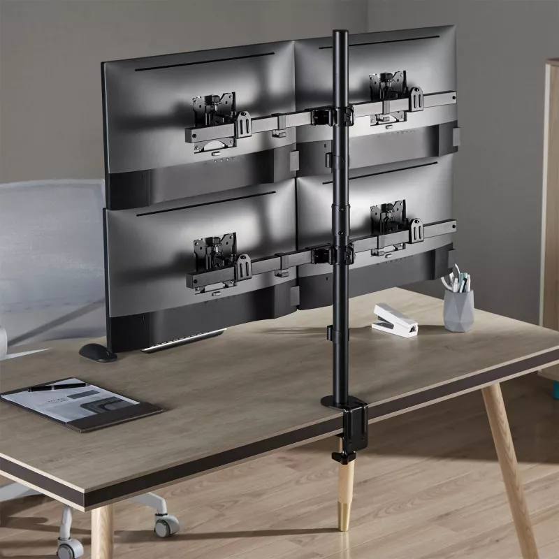 InLine Tischhalterung für 4x TV / LED / TFT Anzeige bis 81cm 32 Zoll max. 9kg