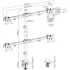 InLine Tischhalterung für 4x TV / LED / TFT Anzeige bis 81cm 32 Zoll max. 9kg