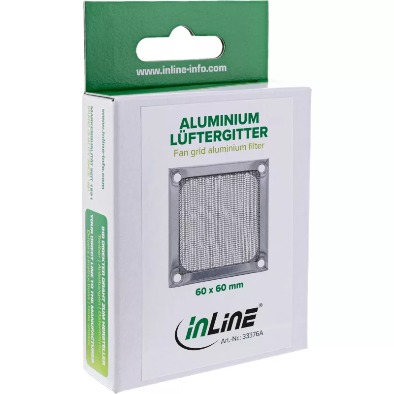 InLine Lüftergitter Aluminiumfilter InLine 33376A