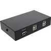 InLine USB 2.0 Switch manuell, USB-A Gerät an 2 Computer, 75 mm, 115 mm, 25 mm, 128 g, 75 x 115 x 25 mm, 90 mm
