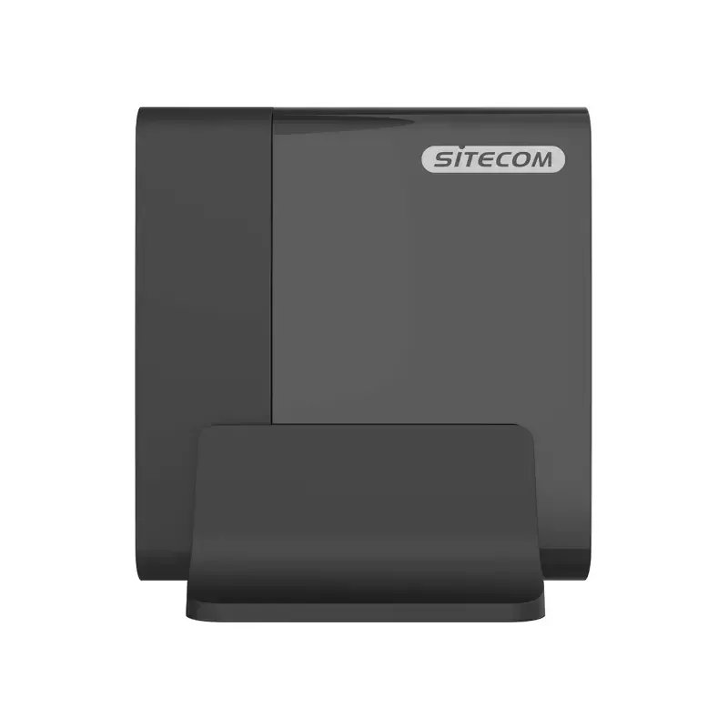 Mobile device charger Sitecom CH-1004 — Universal AC indoor charger, 100–240V input, up to 20V output, 3× USB-C, Schwarz