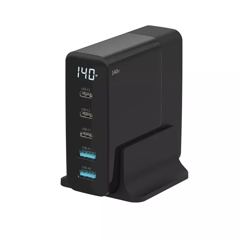 Mobile device charger Sitecom CH-1004 — Universal AC indoor charger, 100–240V input, up to 20V output, 3× USB-C, Schwarz