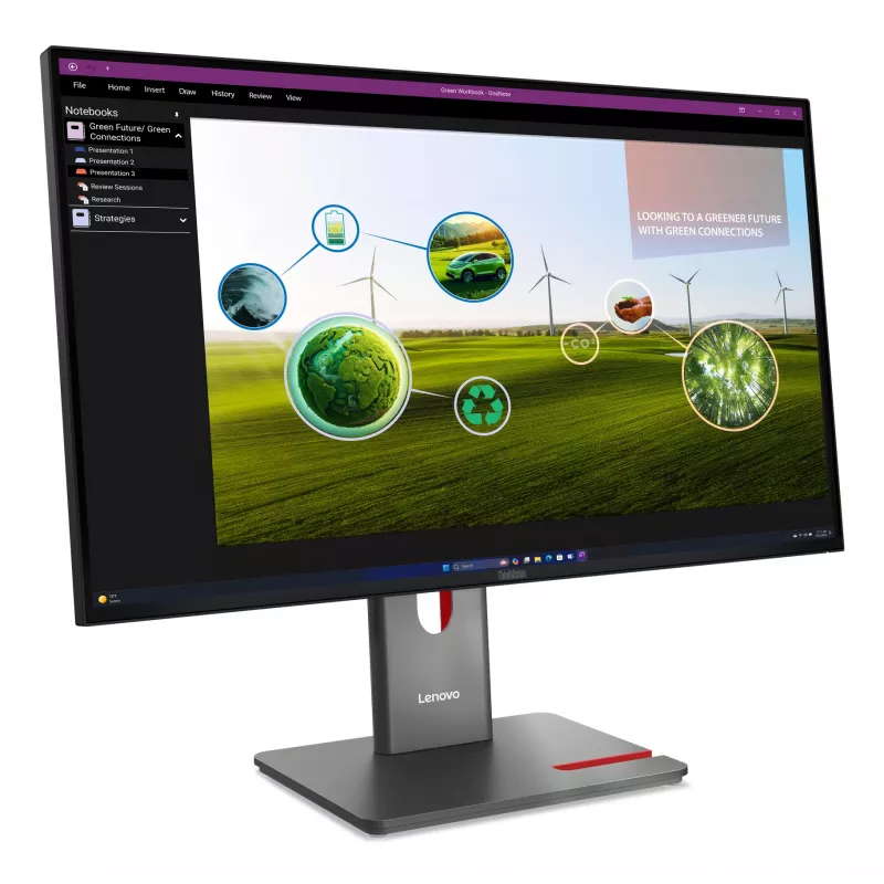 Lenovo ThinkVision P27Q-40 Monitor, 68,6 cm (27 Zoll), 2560 x 1440 Pixel, Quad HD, LED, 6 ms, Schwarz