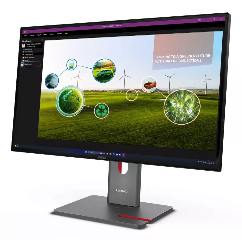 Lenovo ThinkVision P27Q-40 Monitor, 68,6 cm (27 Zoll), 2560 x 1440 Pixel, Quad HD, LED, 6 ms, Schwarz