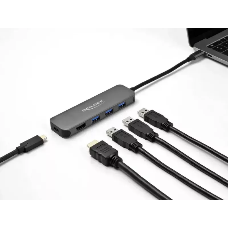 DeLOCK 64171 Laptop-Dock USB 3.2 Gen 1 Type-C 85W Grau