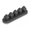 Kabelhalter DeLOCK 18444 schwarz selbstklebend 5 Durchführungen Set mit 2 Stück