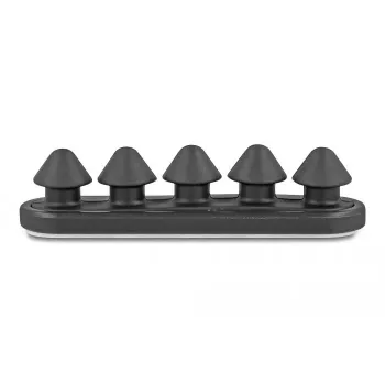 Kabelhalter DeLOCK 18444 schwarz selbstklebend 5 Durchführungen Set mit 2 Stück