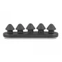 Kabelhalter DeLOCK 18444 schwarz selbstklebend 5 Durchführungen Set mit 2 Stück