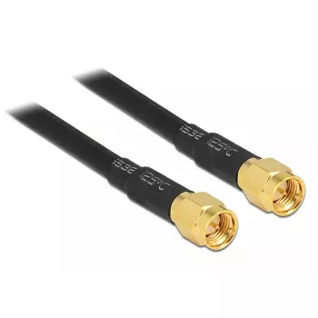 Koaxialkabel DeLOCK 88893 LMR195 10 m SMA Schwarz