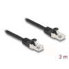 Delock Kabel RJ50 Stecker zu RJ50 Stecker S/FTP 3 m schwarz
