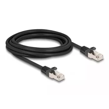 Delock Kabel RJ50 Stecker zu RJ50 Stecker S/FTP 3 m schwarz