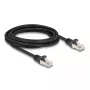 Delock Kabel RJ50 Stecker zu RJ50 Stecker S/FTP 3 m schwarz