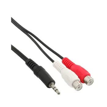 Audiokabel 2x Cinch-Buchse / 3,5 mm Stereo-Klinkenstecker 1 m InLine 89941B