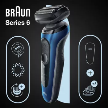 Braun Series 6 61-B1500s Folienrasierer Trimmer Blau