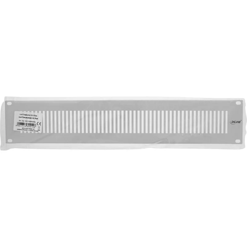 InLine 19 Zoll Blindabdeckung perforiert, 2U, RAL 7035 grau