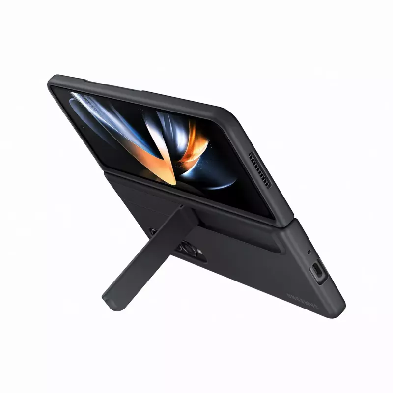 Handyhülle Samsung EF-OF93PCBEGWW für Galaxy Z Fold4, schwarz, mit Tischständer
