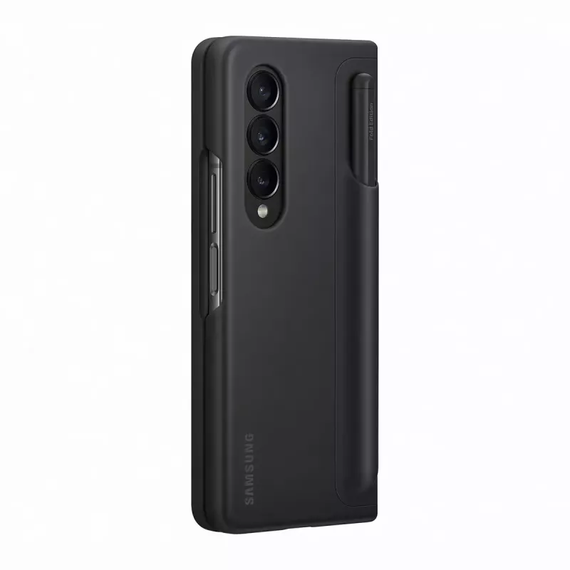 Handyhülle Samsung EF-OF93PCBEGWW für Galaxy Z Fold4, schwarz, mit Tischständer
