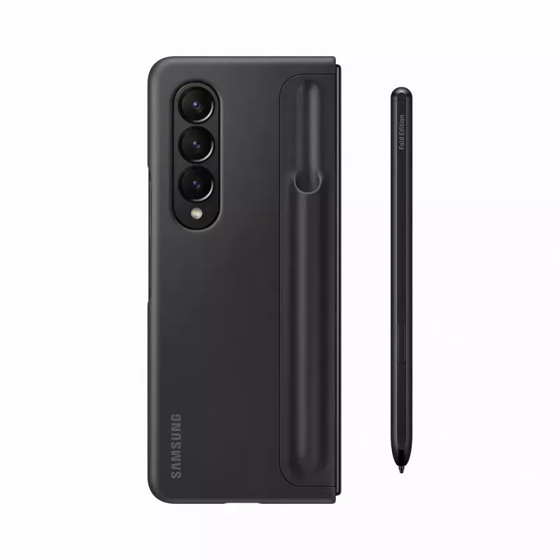 Handyhülle Samsung EF-OF93PCBEGWW für Galaxy Z Fold4, schwarz, mit Tischständer
