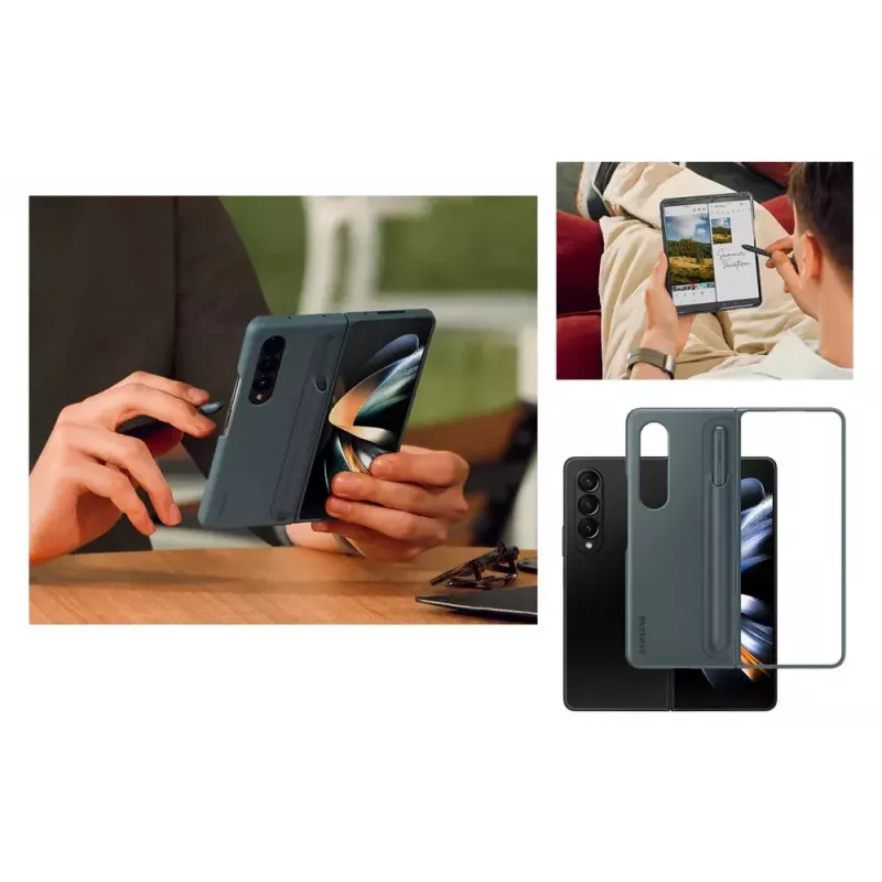 Handyhülle Samsung EF-OF93PCBEGWW für Galaxy Z Fold4, schwarz, mit Tischständer