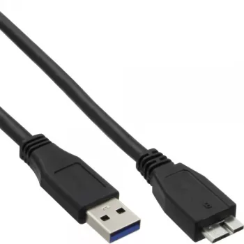 InLine USB 3.2 Gen.1 Kabel Typ A Stecker / Micro B Stecker, schwarz, 1,5m